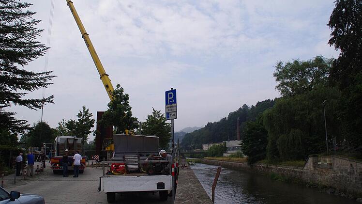 Arbeiten am Schwarzen Steg. Foto: Marco Meißner