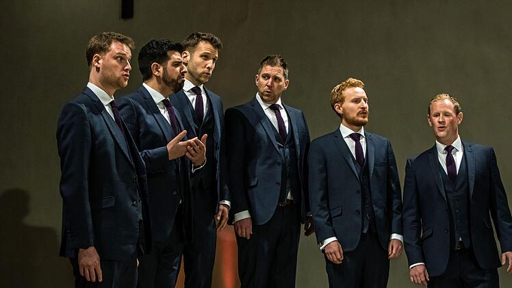 Eindringliches Gastspiel: Das Vokalsextett The Queen's Six gastierte in der Coburger Morizkirche.Foto: Jochen Berger