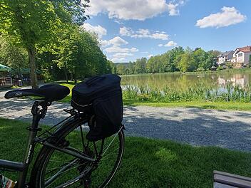 Radl-Pause am Thurnauer Schlossweiher