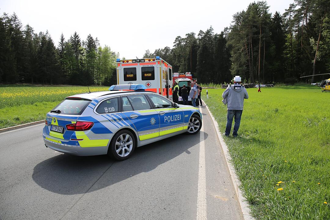 Fünf Verletzte bei Unfall im Landkreis Bayreuth