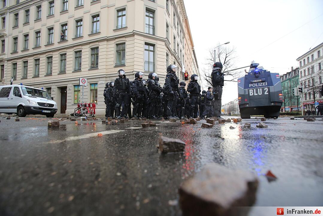 Krawalle in Leipzig