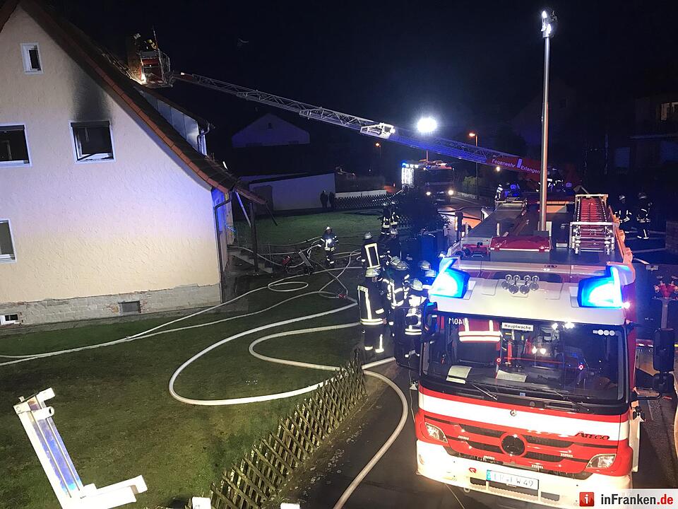 Wohnhausbrand in Dechsendorf/Erlangen