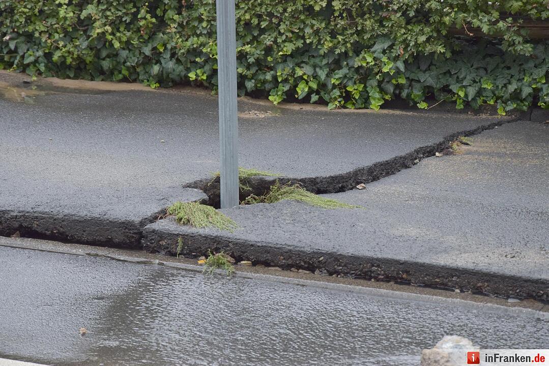 Wasserrohrbruch in Würzburg
