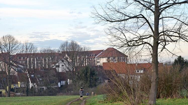 Rechts des Fußwegs in Richtung Rehaklinik wird ein kleiner Parkplatz gebaut. Die Linde (rechts) muss verpflanzt werden.  Fotos: Bernhard Panzer