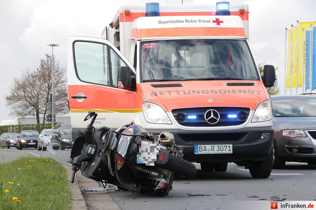Rollerfahrer bei Unfall in Hirschaid verletzt