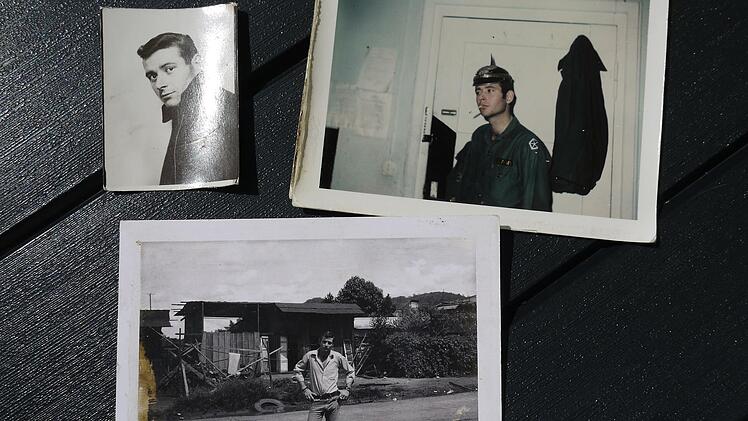 Alte Fotos zeigen David Söders Vater: Oben noch aus der Zeit in Wildflecken, unten in Vietnam. Foto: Rebecca Vogt