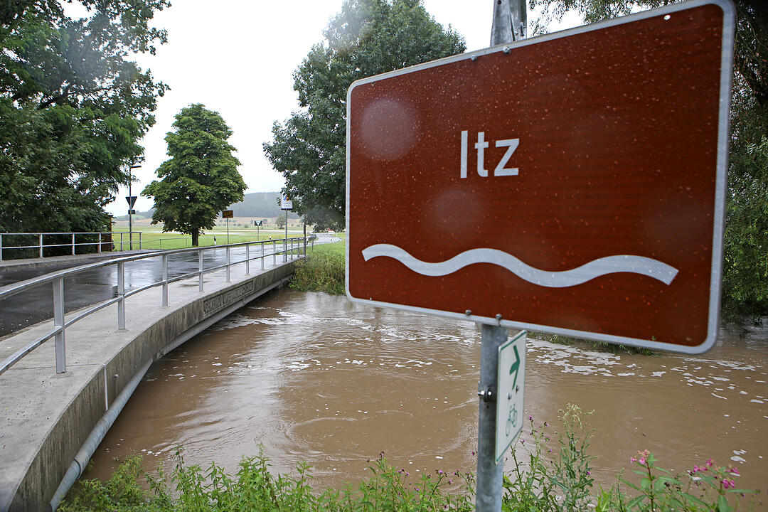 Dauerregen in Franken
