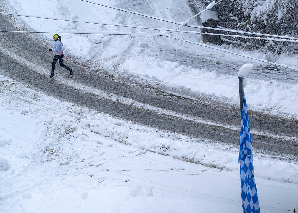 Wintereinbruch in Süddeutschland - München
