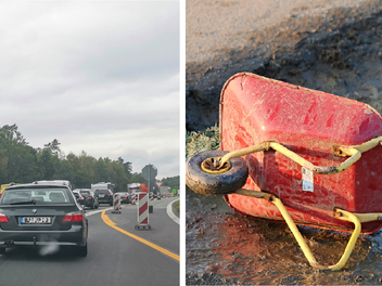 A3 bei Altdorf: Verlorene Schubkarre verursacht Unfall mit sechs Fahrzeugen
