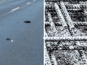 Ebersdorf: Mehrere Verkehrsteilnehmer melden Metallgitter auf B303  - Polizei sucht Hinweise