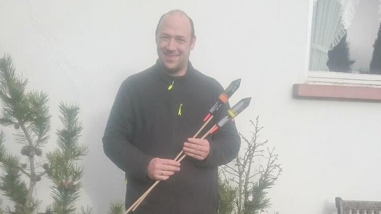 Heiko Wahn mag Feuerwerke. Aber nie stand zur Debatte, dass er das spektakulärste Feuerwerk über Bad Brückenau abfeuern wird. Fotos: Privat/Heiko Wahn
