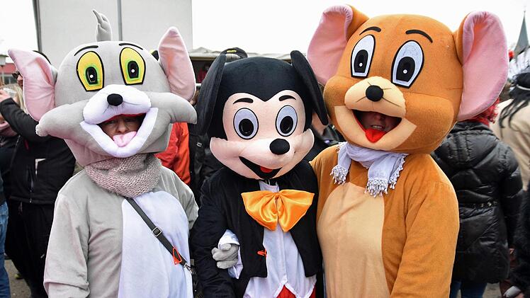 Viele Besucher kamen in fantasievollen Kostümen zum Faschingszug nach Obertheres.