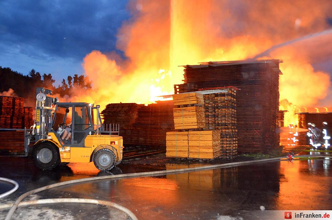 Brand im Sägewerk Untererthal
