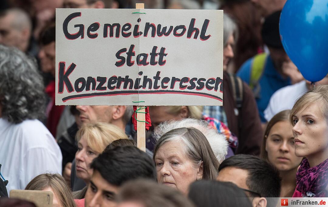 Demonstration gegen die Handelsabkommen