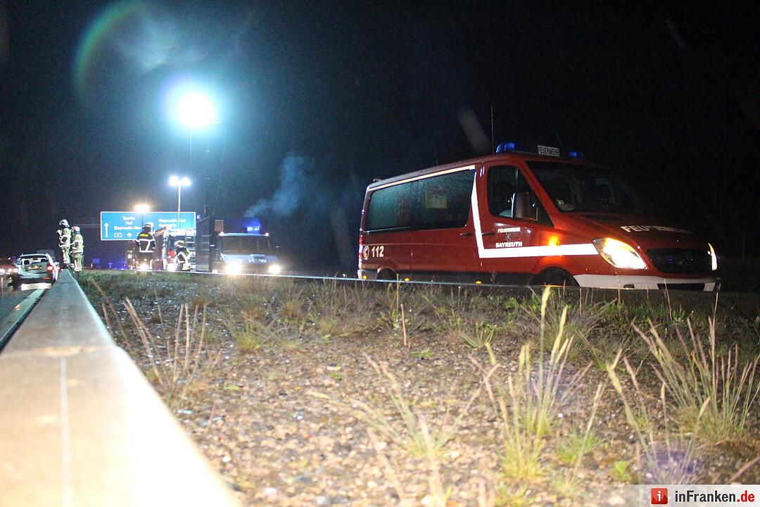 Unfall legt Verkehr auf A9 bei Bayreuth lahm - Sieben Fahrzeuge an Verkehrsunfall im Baustellenbereich beteiligt – glücklicherweise nur ein Leichtverletzter