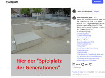 Post &uuml;ber den Quellepark in N&uuml;rnberg