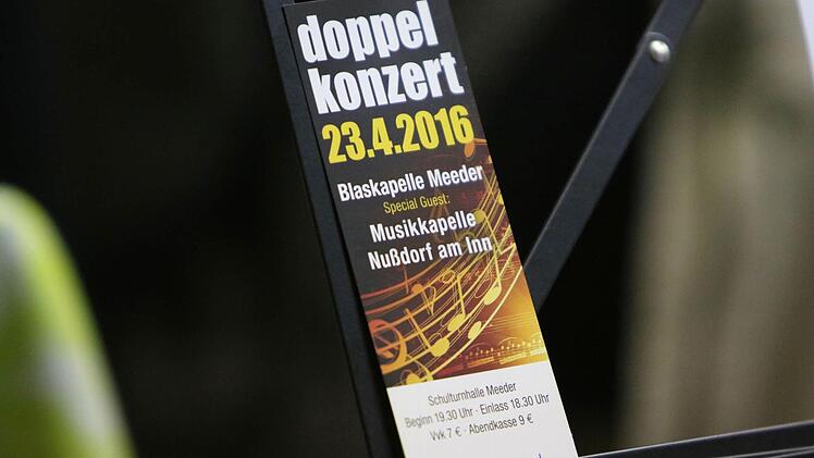 Am 23. April veranstaltet das Blaskapelle Meeder ein Doppelkonzert ind er Turnhalle Meeder.Foto: Jochen Berger