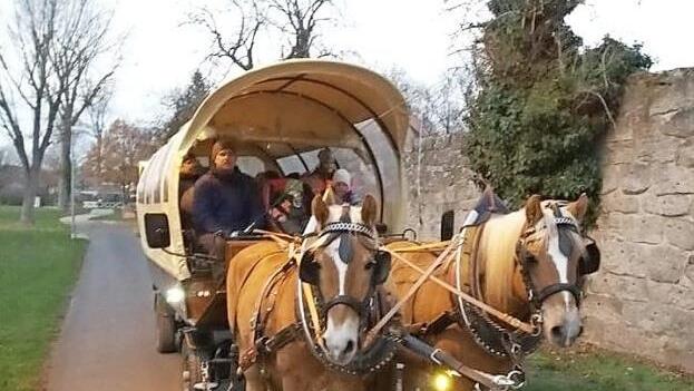 Der neue Planwagen von Kutschfahrten Hock bietet noch mehr Platz und Komfort.  Foto: privat
