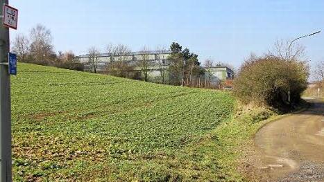 In diesem Bereich östlich der Mittelschule (in Richtung Glöckner-Haus) soll das Blockheizkraftwerk mit einer Größe von 20 auf 15 Metern sowie einer Höhe von fünf Meter in den Hang gebaut werden.  Foto: Ralf Kestel