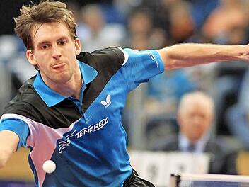 Bei der deutschen Meisterschaft 2013 in Bamberg sicherte sich Steffen Mengel (unser Bild) &uuml;berraschend den Titel. Er besiegte im Finale den favorisierten Timo Boll in sieben S&auml;tzen. In diesem Jahr musste sich Mengel im Finale Nationalspieler Patrick Baum geschlagen geben. Foto: Archiv