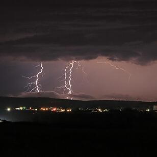 Unwetter über Franken