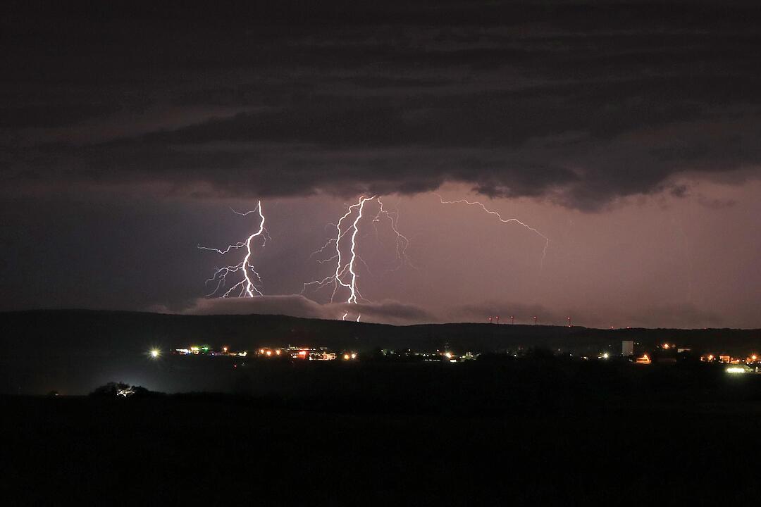 Unwetter über Franken