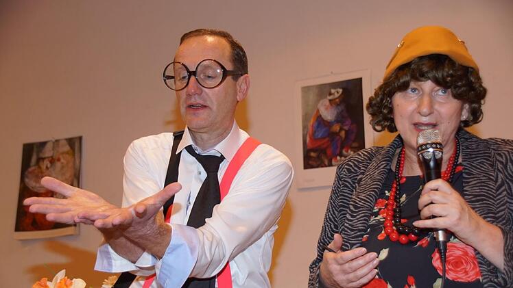 Als "Die Mama und ihr Buu" begeisterten Andrea Neuß und Bürgermeister Michael Ziegler beim Seniorenfasching.S. Weinbeer