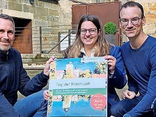 Martin Bernreuther, Lea Potzel und Simon Moritz bei der Vorstellung der Aktion