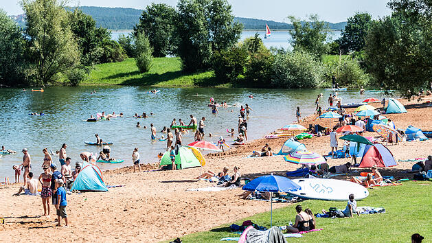 Hitzewelle rollt &uuml;ber Franken: Viel los an Brombachsee, Rothsee & Co.