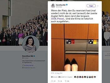 Der Tweet von Dorothee Bär. Repro: Screenshot Saale-Zeitung