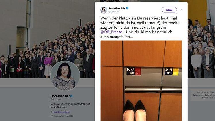 Der Tweet von Dorothee Bär. Repro: Screenshot Saale-Zeitung