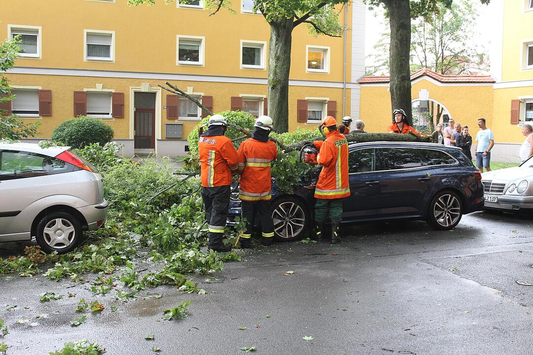 Schweres Unwetter über Mittelfranken