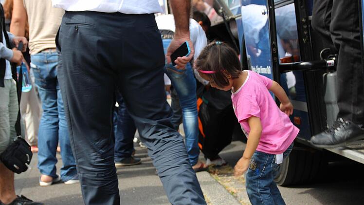 Flüchtlinge beziehen Notunterkunft in Bad Kissingen Foto: Benedikt Borst