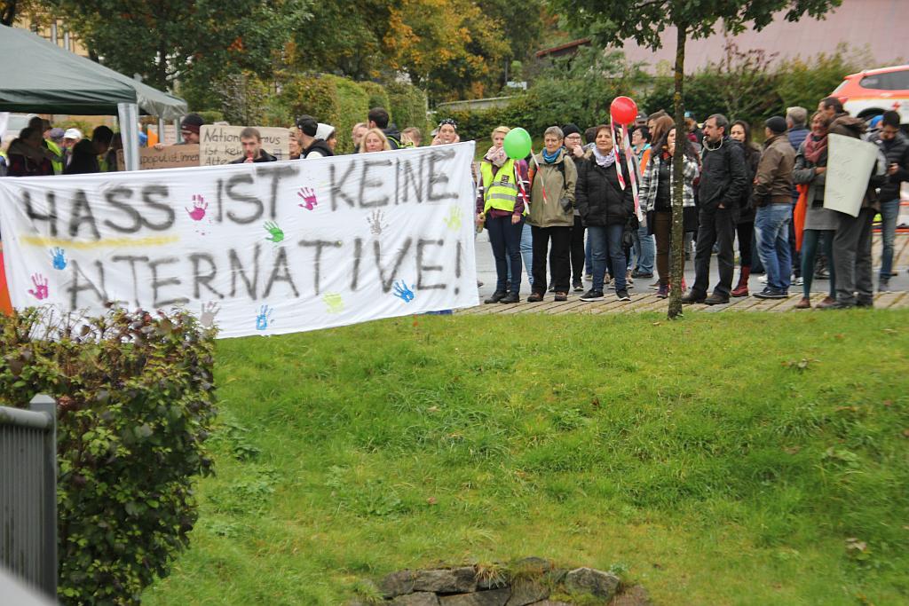 Protest gegen Treffen der "Alternativen Mitte" in Tettau