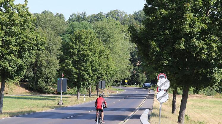 Die Theodor-Heuss-Allee in Richtung Burghaiger StauweiherFoto: Katrin Geyer