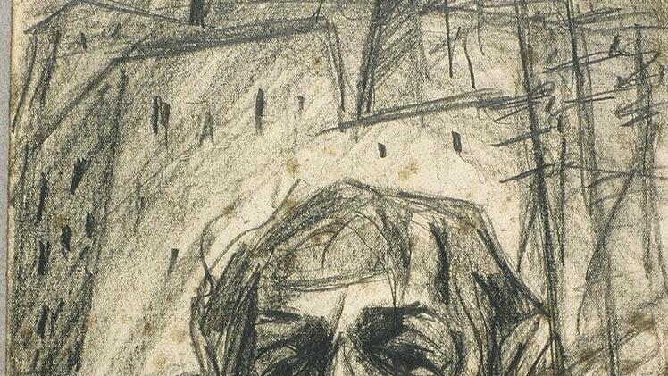 Felix Müller: Mutter mit Kind, Bleistift, 1925.  Foto: V. Schwab