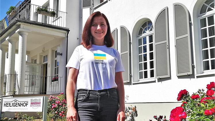 Die Bildungsstätte Heiligenhof war für die Ukrainerin Olga Kovalchuk (33) die erste Anlaufstelle nach ihrer Flucht
