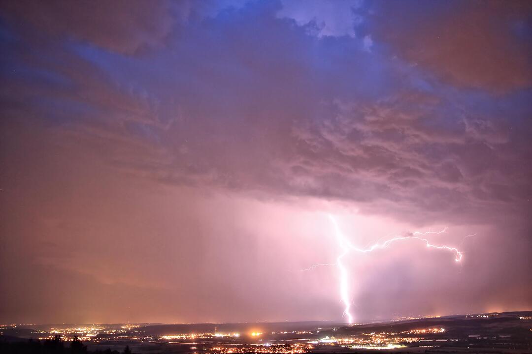 Blitz und Donner über Franken