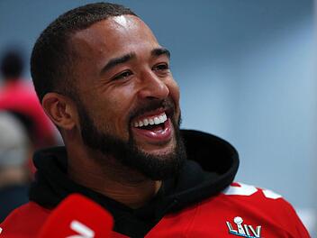 Die San Francisco 49ers stehen im "Super Bowl": Der Franke Mark Nzeocha ist mit dabei.  Foto: AP/Wilfredo Lee/dpa