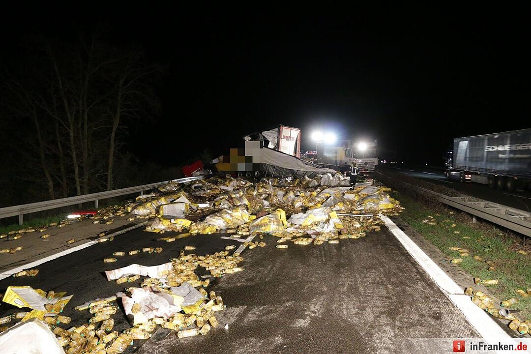 Lkw-Unfall auf A3: Vollsperrung