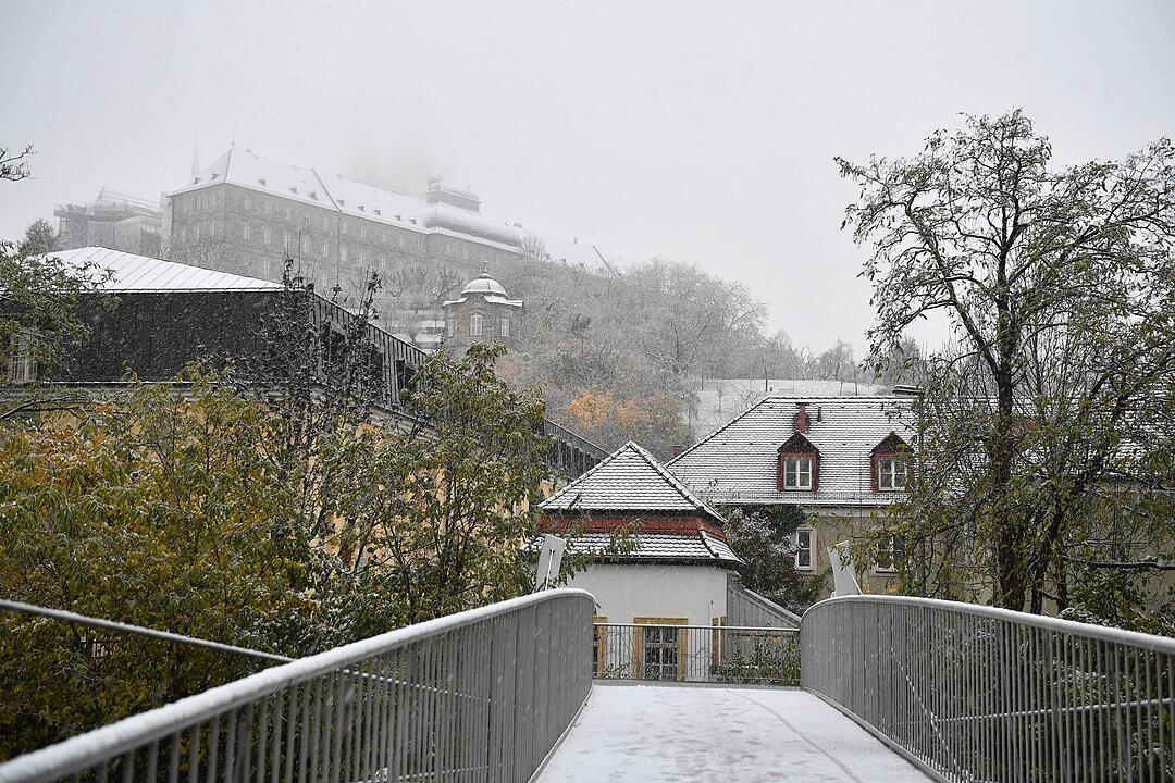 Schneeschauer in Bamberg