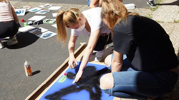 Kunstaktion der Realschule.Foto: Arkadius Guzy