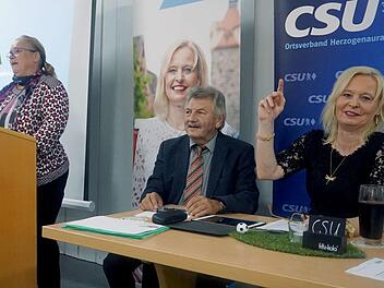 Sabine Hanisch (r.) will mit Unterstützung von Bernhard Schwab und Antje Körner die politische Nummer 1 in Herzogenaurach werden.    Foto: Richard Sänger