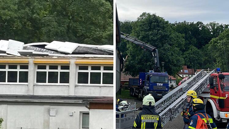 Trebgast: Sturm deckt Dach von Turnhallendach ab - "wie ein DIN-A4-Blatt"