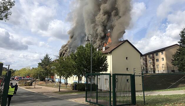 Großbrand in Bamberger Ankerzentrum