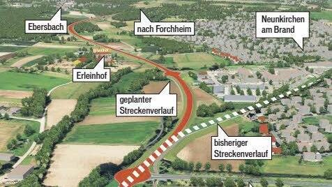 Die geplante Westumgehung  Illustrationen: Staatliches Bauamt Bamberg