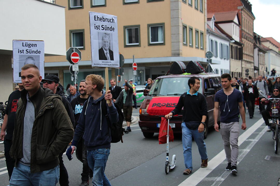 Antifa-Demo gegen Joachim Herrmann in Erlangen