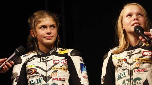 Die Rennfahrerinnen Sophia und Selina Liebschner