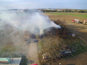 Scheunenbrand bei Kitzingen