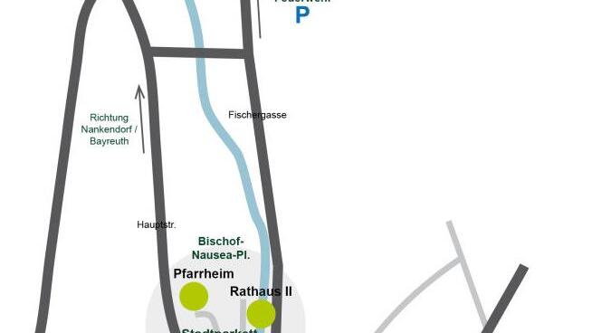 Skizze der Veranstaltungsorte und Parkplätze